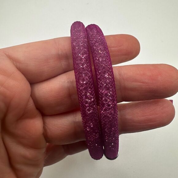 Swarovski Stardust purple mesh choker necklace! With original box, never worn! - Picture 4 of 7